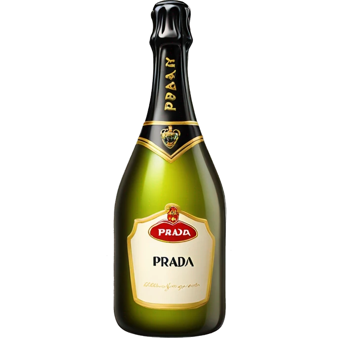 Prada champagne bottle emoji