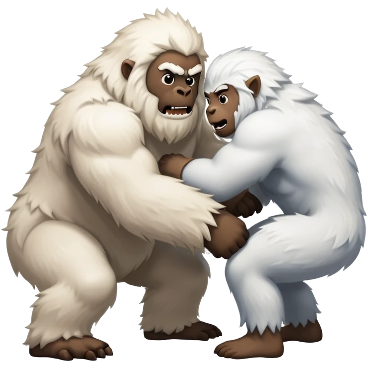 Yeti wrestling emoji