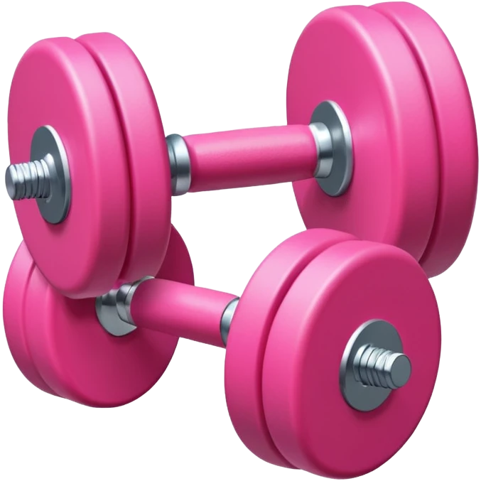 one pink dumbbell, single fitness weight emoji