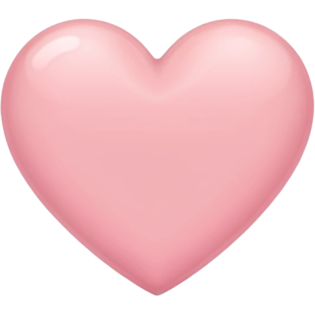 Make an ios heart  of pastel pink emoji