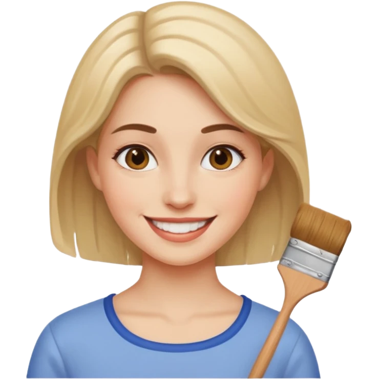 Women painting smilling emoji