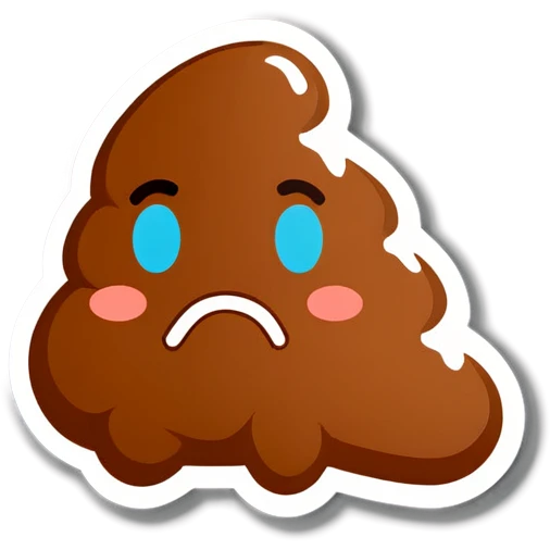 sad poop emoji