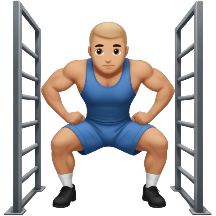 Prisoner doing pushups in jail emoji
