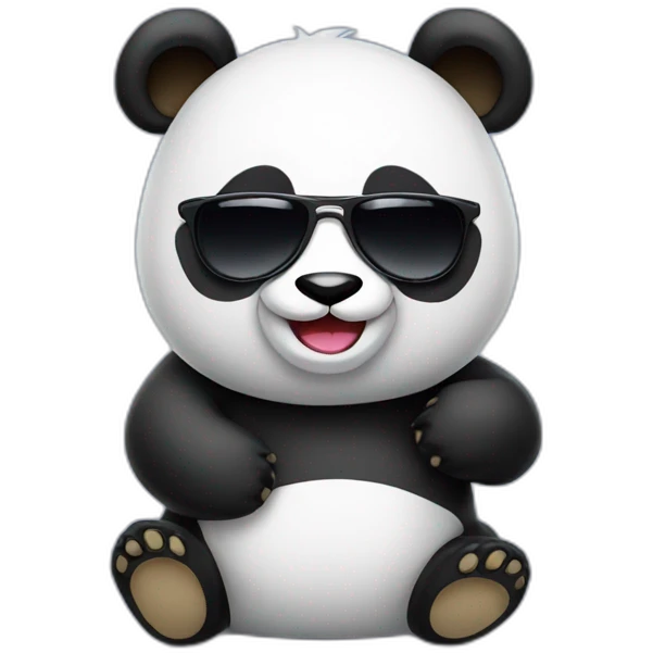 PANDA MASCOT WITH SUNGLASSES emoji