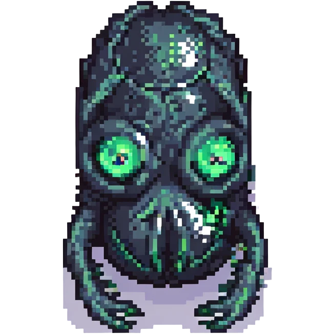 a mysterious black ooze creature emoji