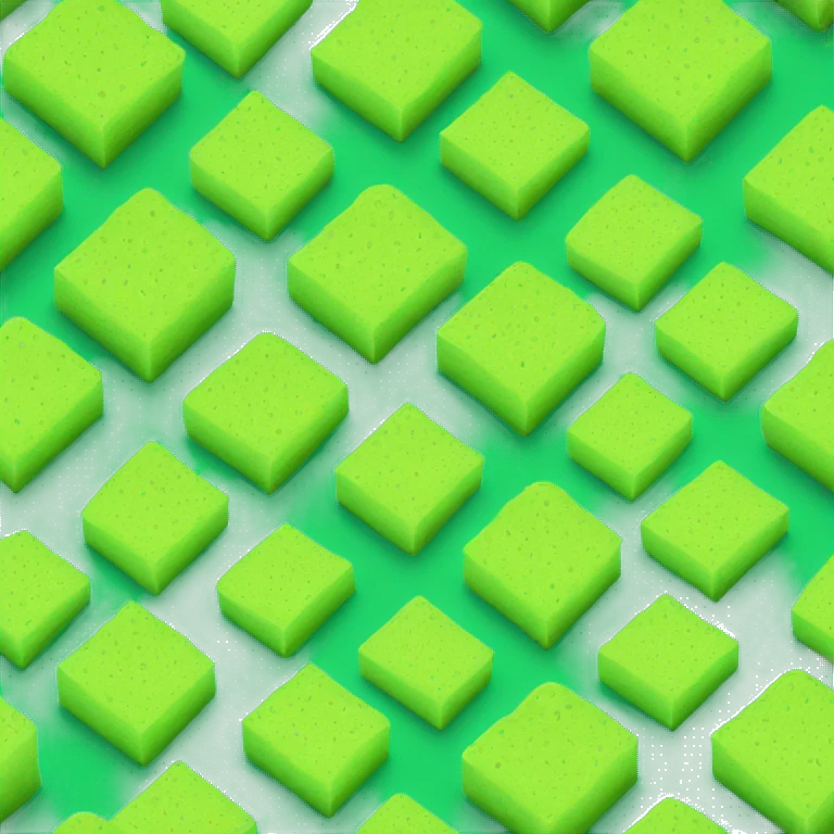 green flat square dish sponge emoji