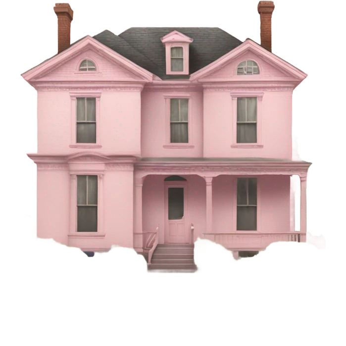 pastel pink 19th century house  emoji
