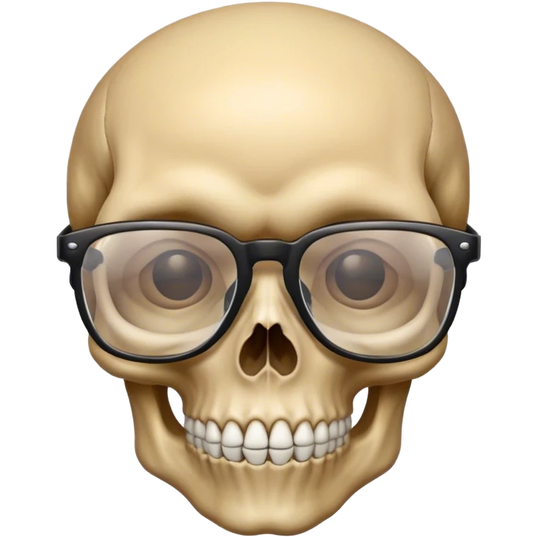Skull with glasses  emoji