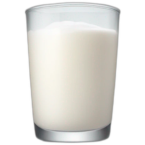 a glass of milk with foam on top emoji
