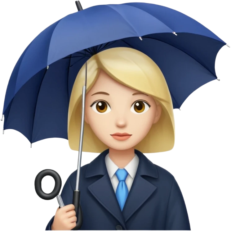 a person holding an umbrella emoji