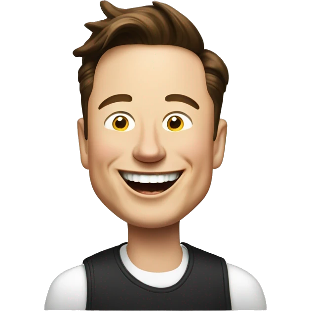 Elon musk laughing crazy emoji
