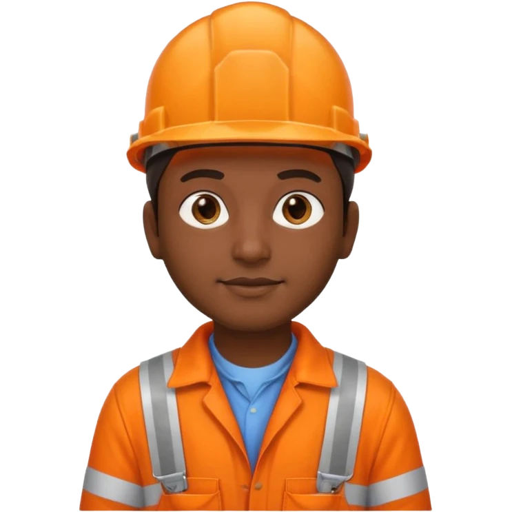 indian in orange overalls and orange hard hat emoji