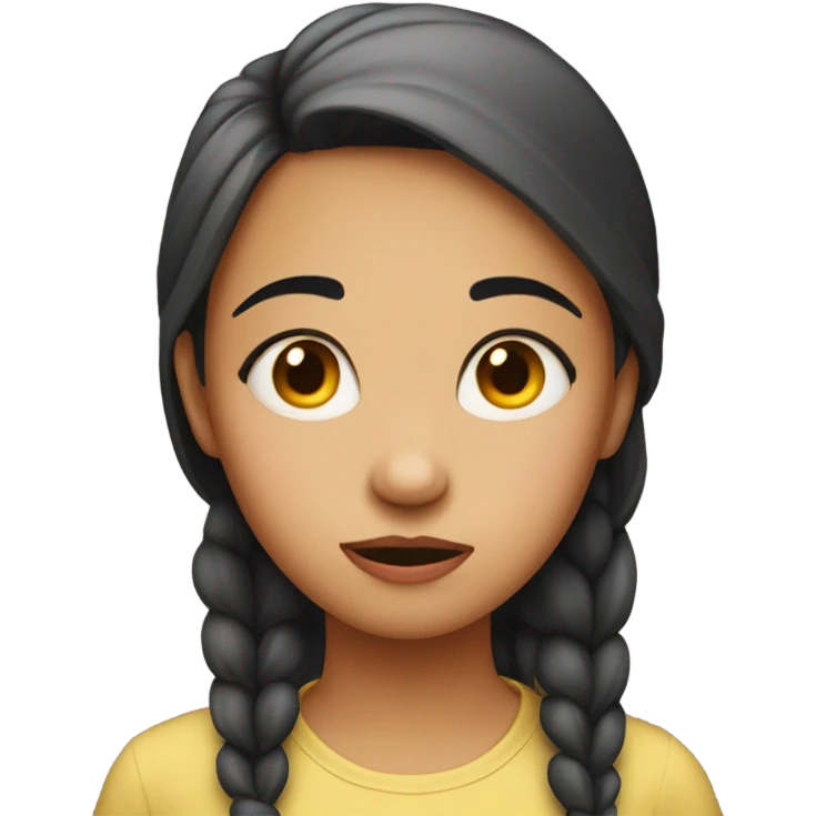 doubtful girl face emoji