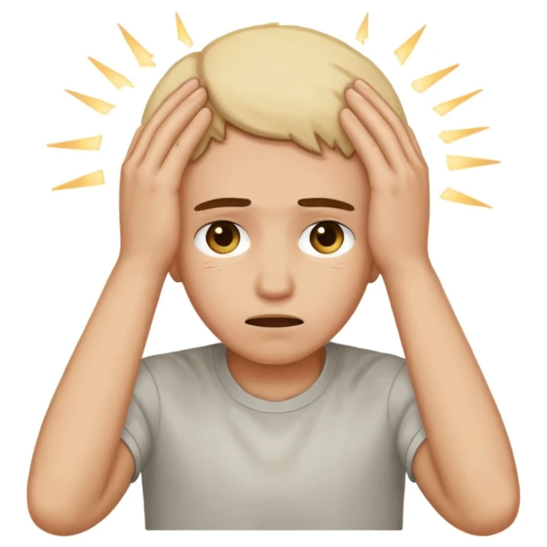 Someone holding their head between their hands  emoji