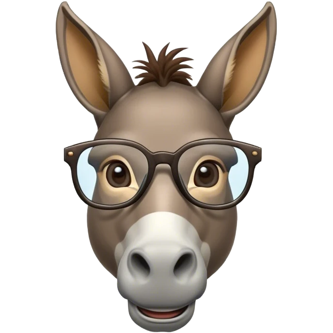 Donkey wearing glasses   emoji