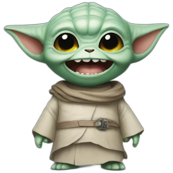 Grogu star war who laughs emoji