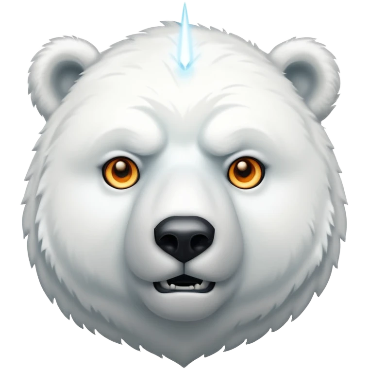 Create a polar bar shooting lasers out of its eyes emoji