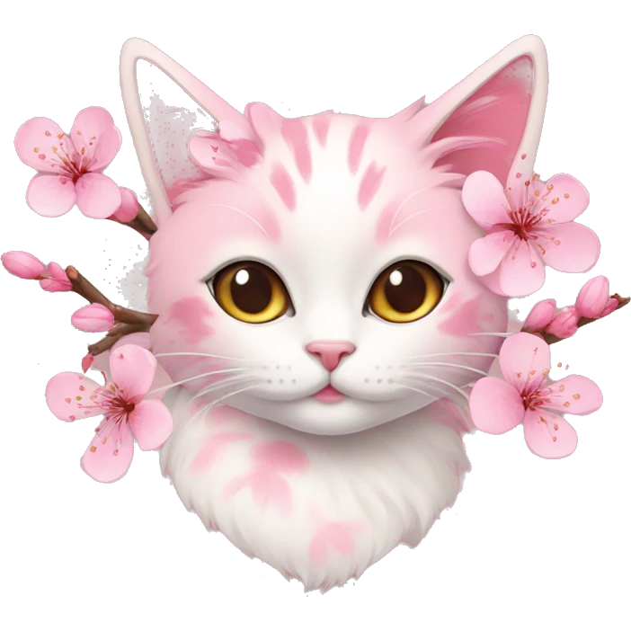 Cherry blossom cat emoji