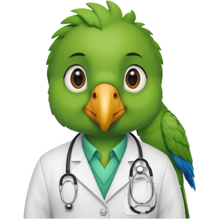 Parrot doctor emoji