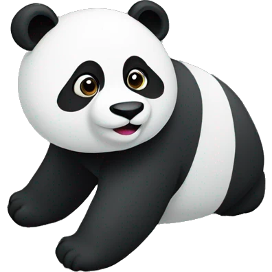 Panda in the road emoji