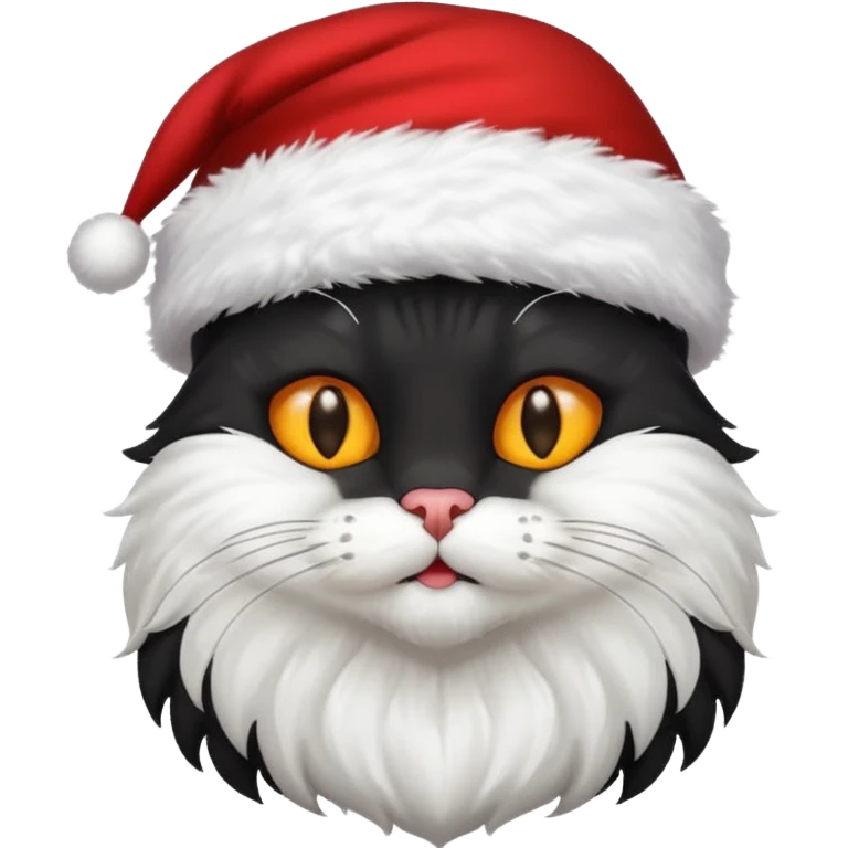 Black cat santa emoji
