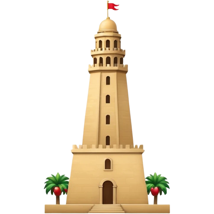 Make the Alexandria tower in egypt emoji with apple emojies style emoji