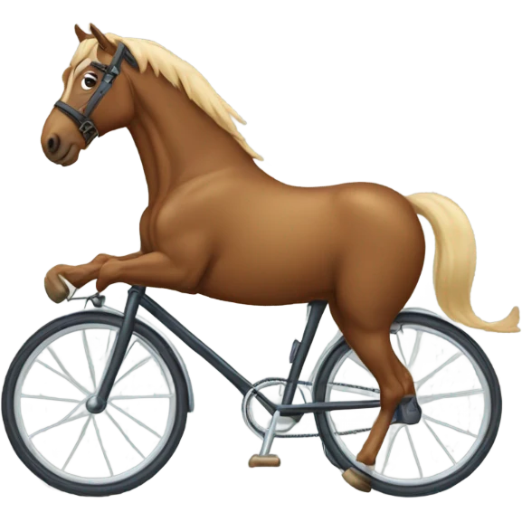 Horse riding a bike emoji