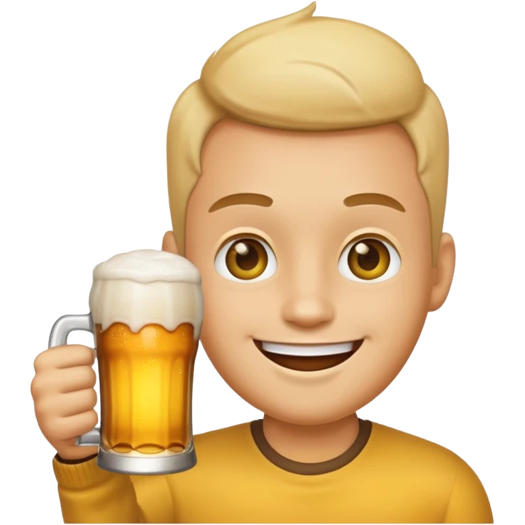 yellow face emoji +🍺 emoji