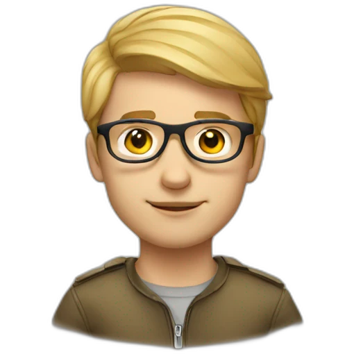 young white man with golden aviator glasses emoji