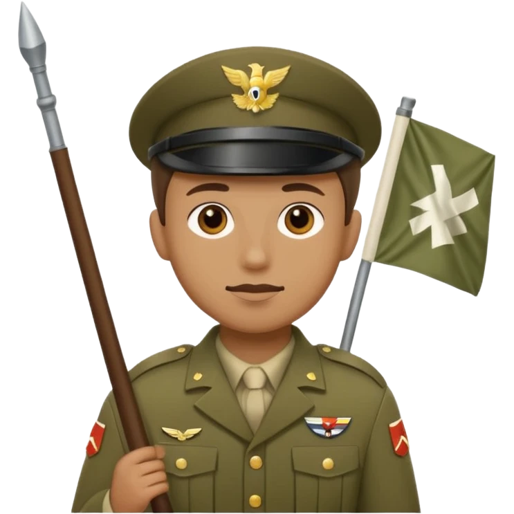 souldier caryying white flag emoji