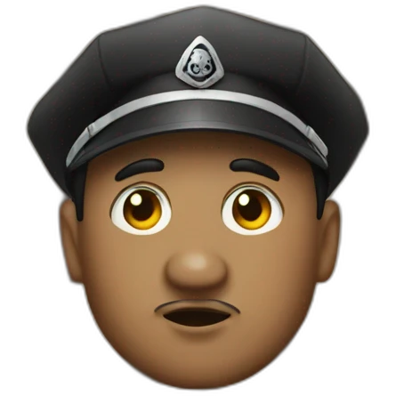 hitler being black without hat emoji