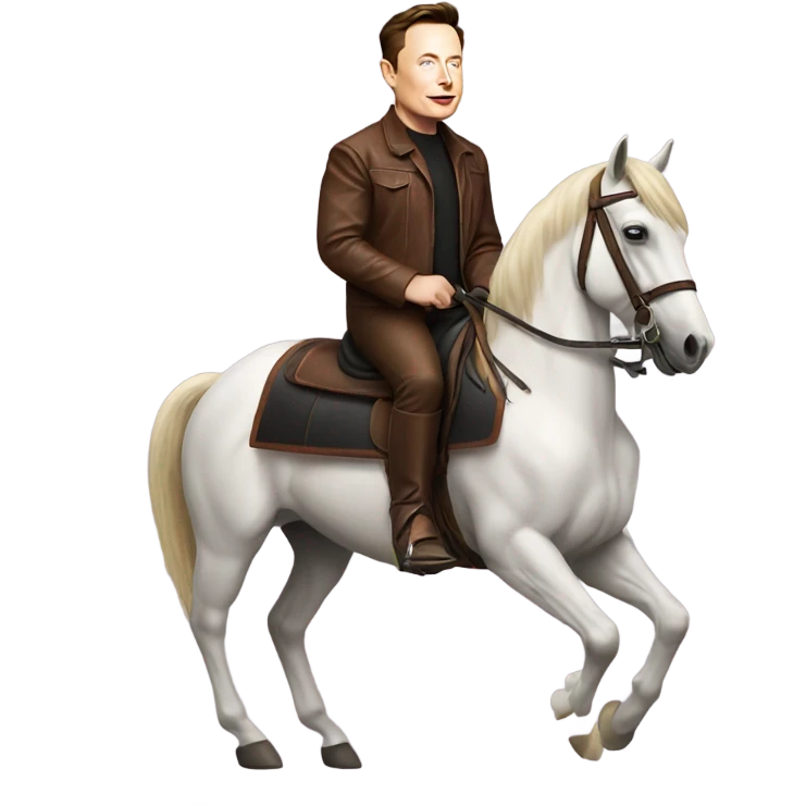 elon musk on a horse emoji