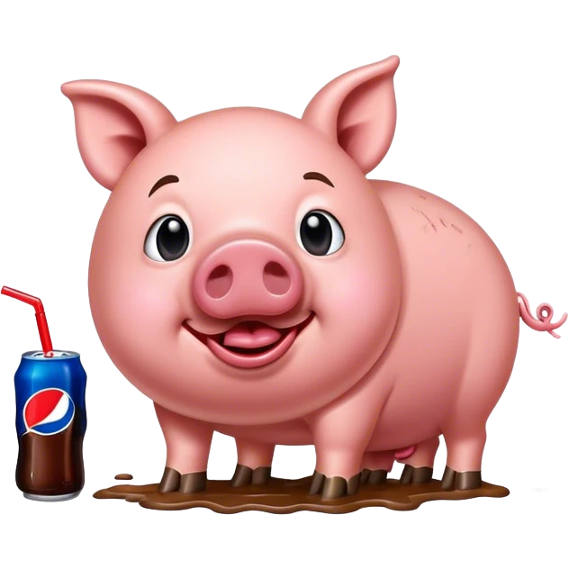 Muddy Pig and Pepsi  emoji
