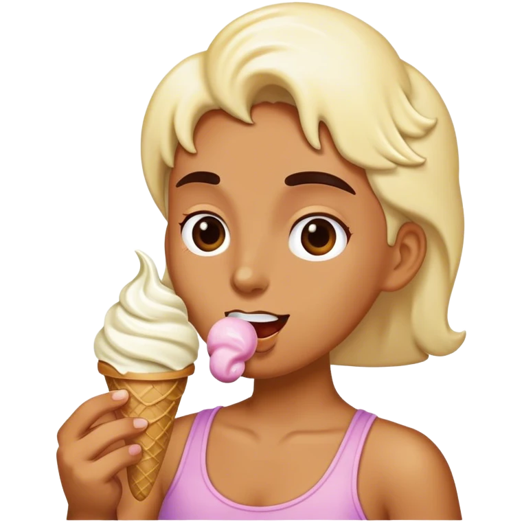 Human eating ice cream emoji