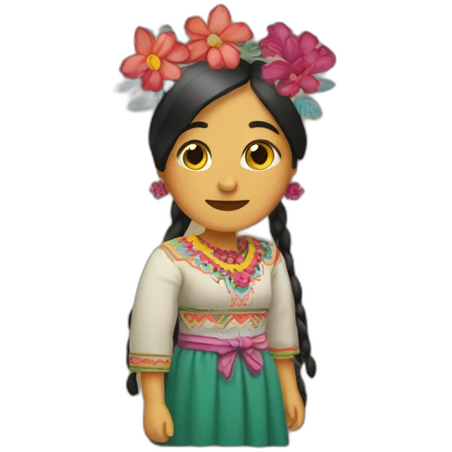  Mujer con huipil de oaxaca  emoji