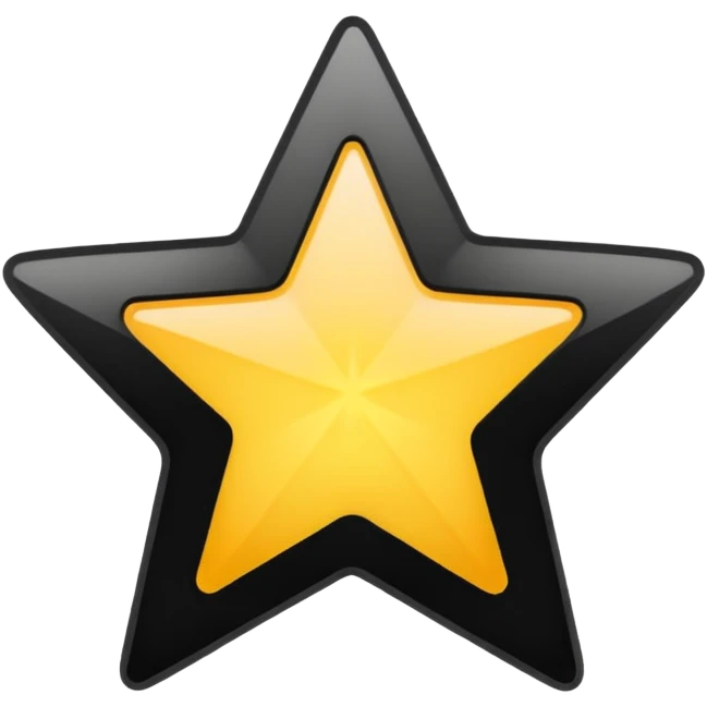 ★☆ - this shows full star and empty star  only with black outline with white colour inside but I want is first half black and second half empty emoji