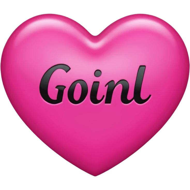 Hot pink heart that says good girl gone bad  emoji