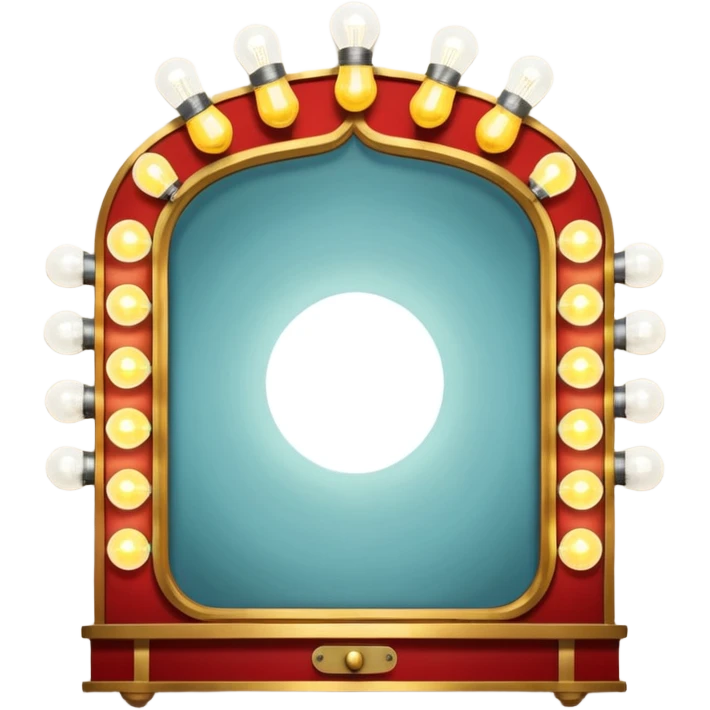 Mirror theater with light bulbs  emoji