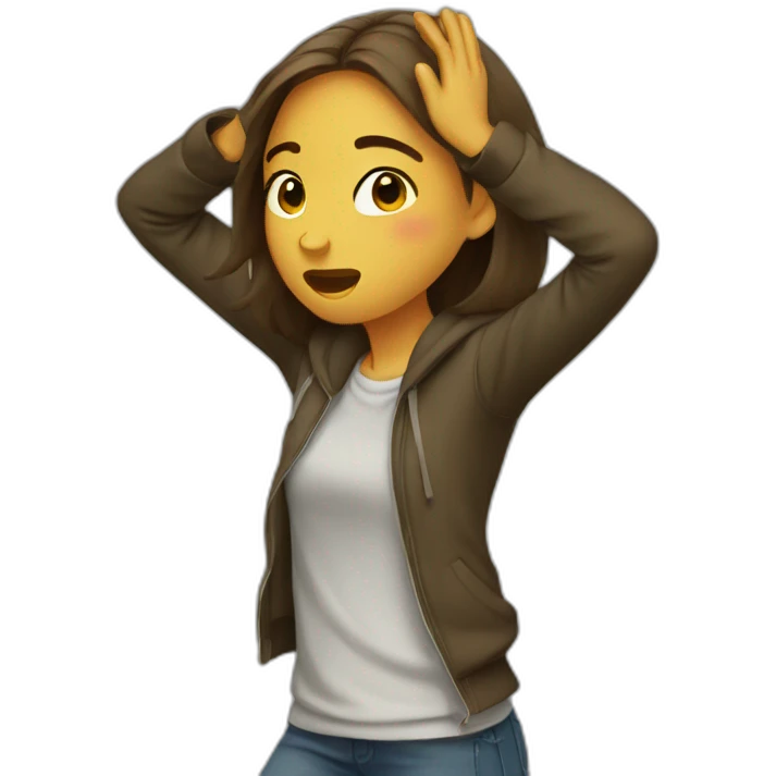 fille qui dab emoji