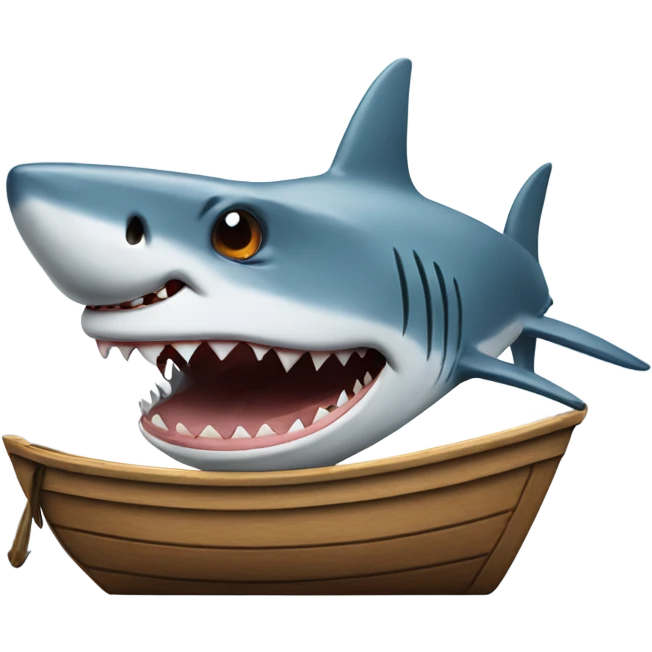 Shark on a boat emoji