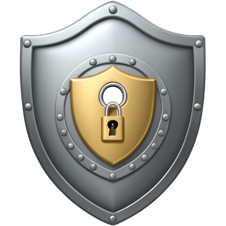 shield with a lock symbol inside emoji