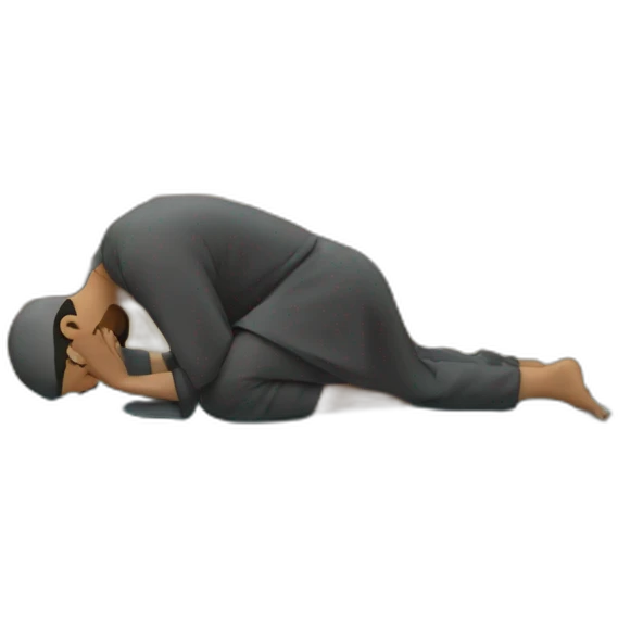 Muslim doing Sujood emoji