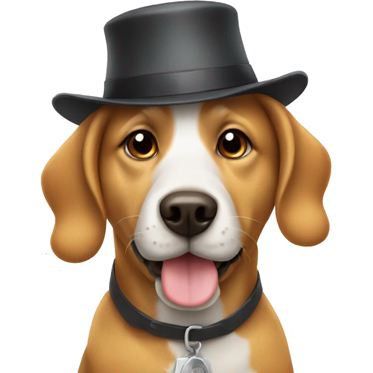 Dog with hat emoji