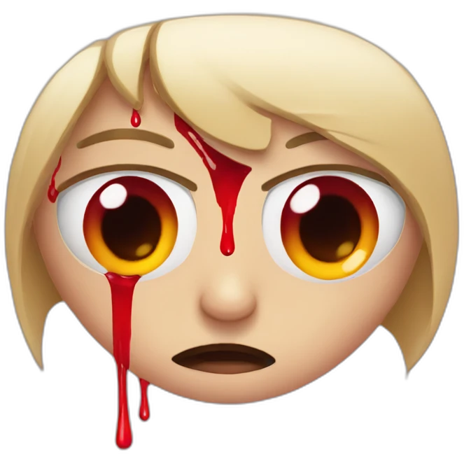 Eyes bleeding emoji