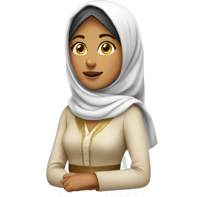 Femme avec des habits traditionnels arabe  emoji