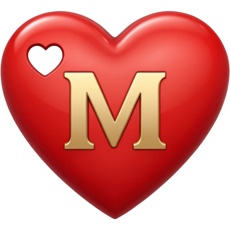 Crear a Heart with an M in the middle emoji