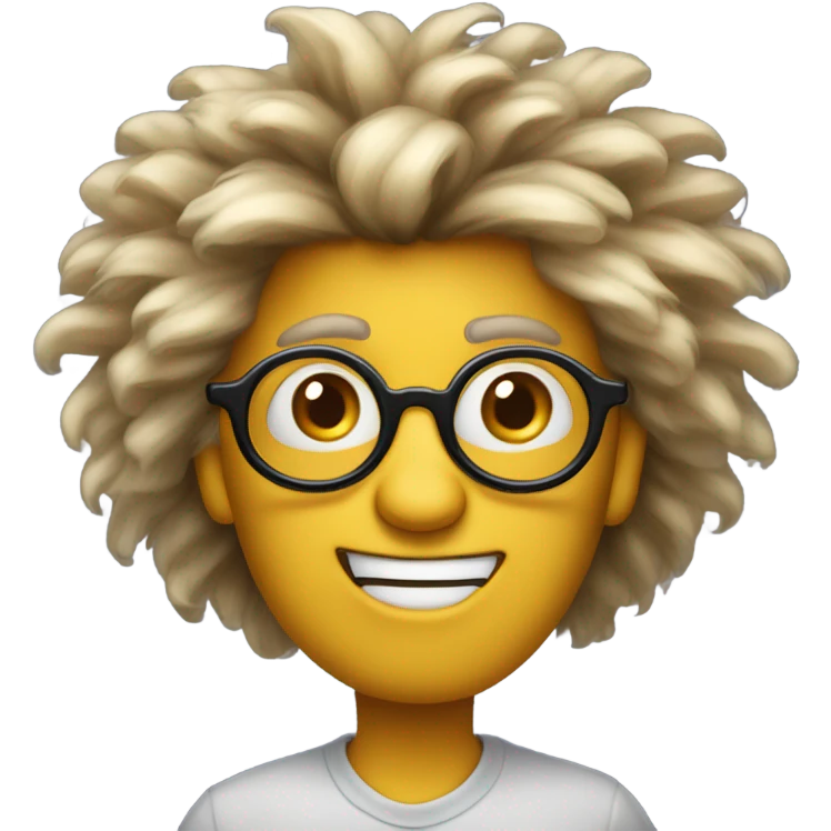 Crazy person with glasses emoji