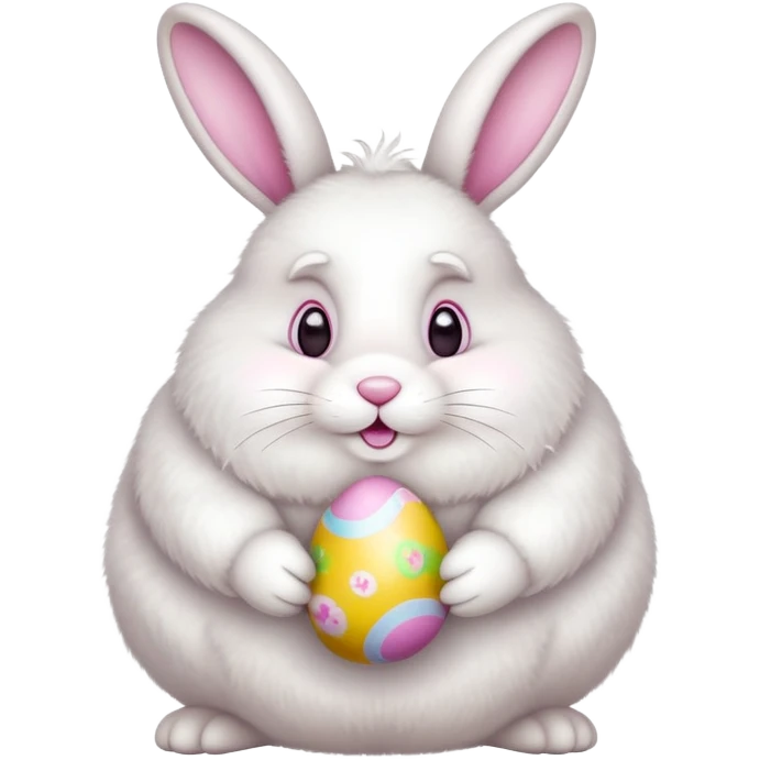 Fat Easter bunny emoji