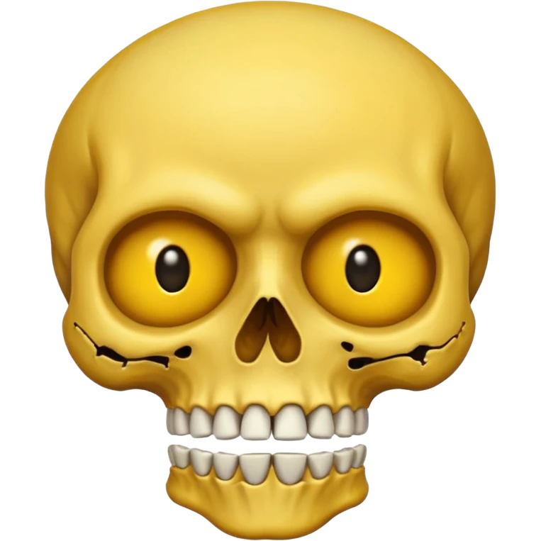 half face very hungry emoji, another half angry skull skeleton emoji