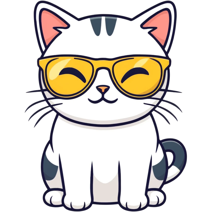 Cat with sunglasses emoji